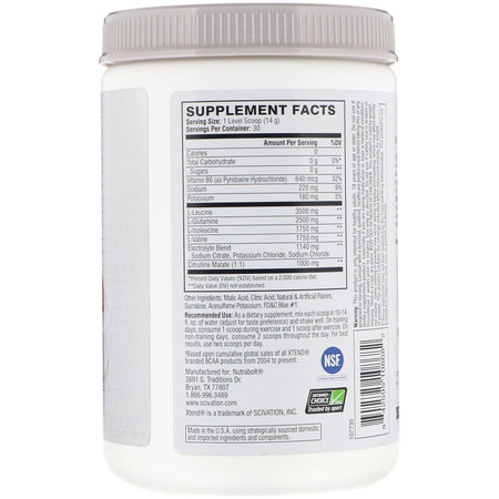 Xtend The Original 7G BCAA, Freedom Ice, 14.8 oz (420 g) - 30 Servings