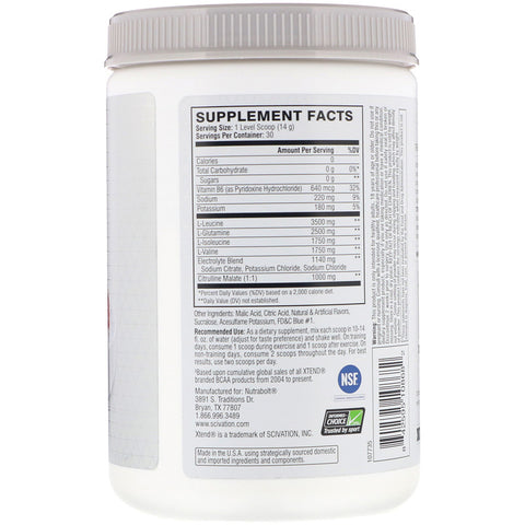 Xtend The Original 7G BCAA, Freedom Ice, 14.8 oz (420 g) - 30 Servings