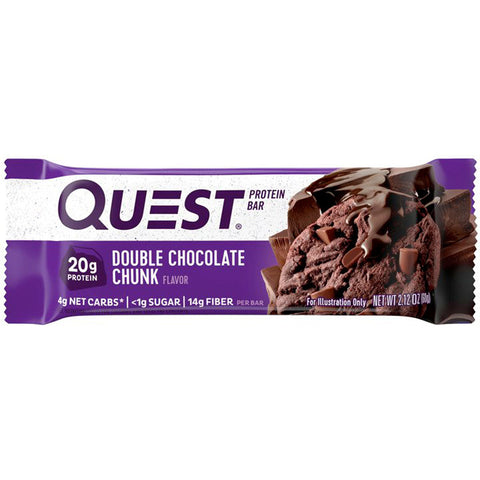 Quest Nutrition - Protein Bar, Double Chocolate Chunk, 12 Bars, 2.12 oz (60 g) Each