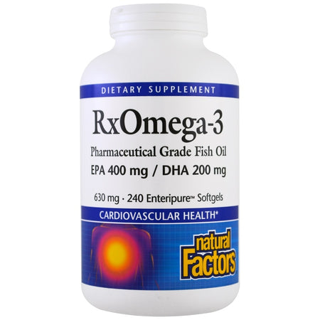 Natural Factors - Rx Omega-3 Factors, EPA 400 Mg/DHA 200 Mg,  - 240 Softgels