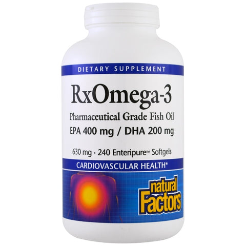 Natural Factors - Rx Omega-3 Factors, EPA 400 Mg/DHA 200 Mg,  - 240 Softgels