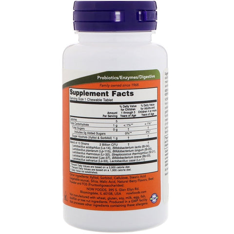 Now Foods - Berry Dophilus, Kids, 2 Billion, 60 Chewables