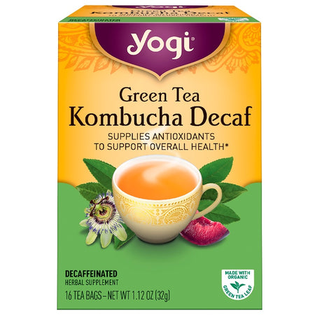 Yogi Tea - Green Tea Kombucha Decaf, 16 Tea Bags, 1.12 oz (32 g)