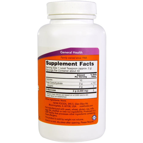 Now Foods - D-Mannose Pure Powder, 3 oz (85 g)