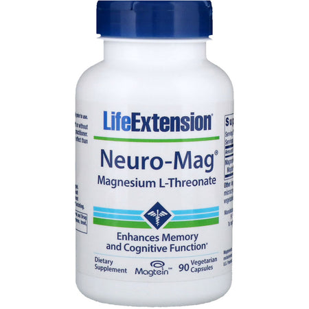Life Extension - NEURO-MAG MAGNESIUM L-THREONATE 90 VEGETARIAN CAPSULES - 90 Capsules