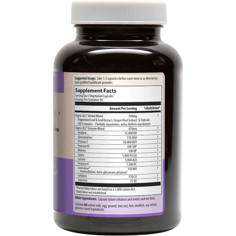 MRM - Digest-ALL® (Vegetarian Plant Enzyme Complex) - 100 Vcaps - 100 Capsules