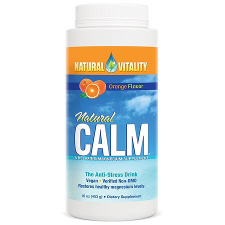 Natural Vitality - Natural Calm, The Anti-Stress Drink, Organic Orange Flavore - 8 Oz