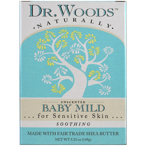 Dr Woods - Bar Soap Unscented Baby Mild - 5.25 Ounce