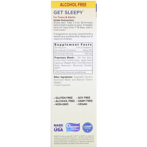 Bioray - Get Sleepy, Relaxation & Sleep Support, 2 fl oz (60 ml)
