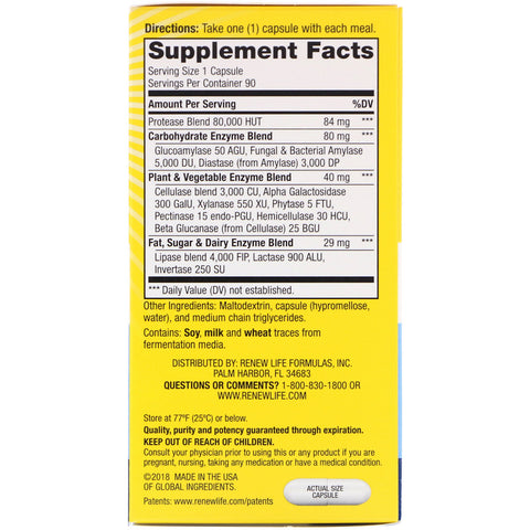 ReNew Life - DigestMore Ultra Enzymes, 90 Vegetarian Capsules
