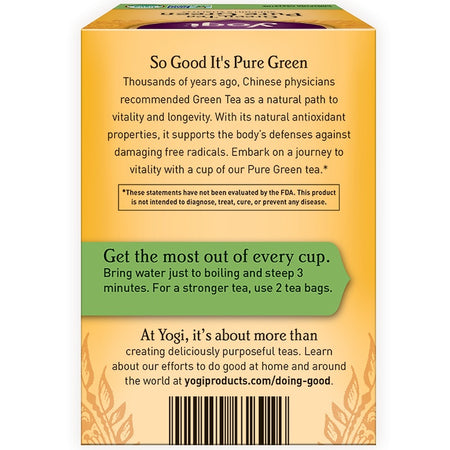 Yogi Tea - Pure Green, Green Tea, 16 Tea Bags, 1.09 oz (31 g)