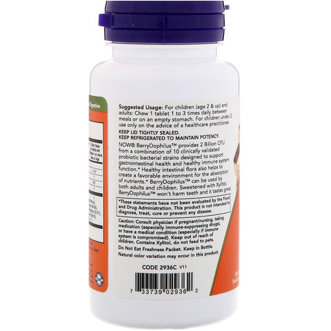 Now Foods - Berry Dophilus, Kids, 2 Billion, 60 Chewables