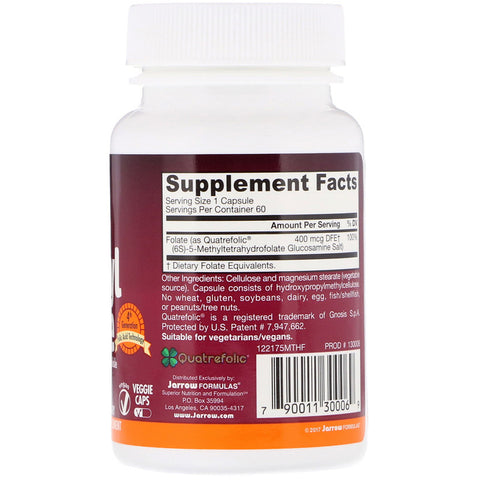 Jarrow - Methyl Folate 400 Mg - 60 Capsules