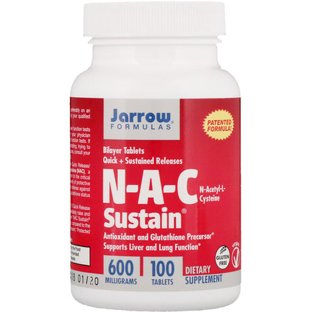 Jarrow - N-A-C Sustain 600 Mg  - 100 Capsules
