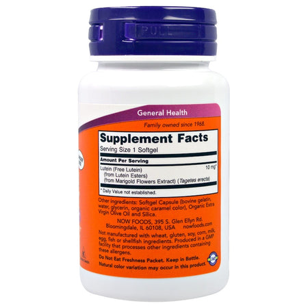 Now Foods - LUTEIN 10 MG (FROM ESTERS)-120 Softgels