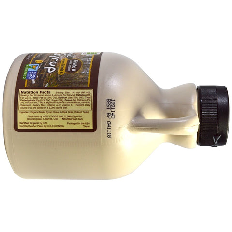 Now Foods - Real Food, Organic Maple Syrup, Grade A, Dark Color, 16 fl oz (473 ml)