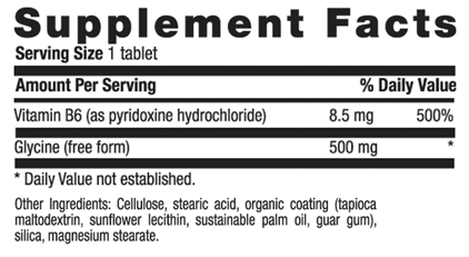 Country Life - GLYCINE 500 MG With Vitamin B-6 100 (V) - 100 Tablet