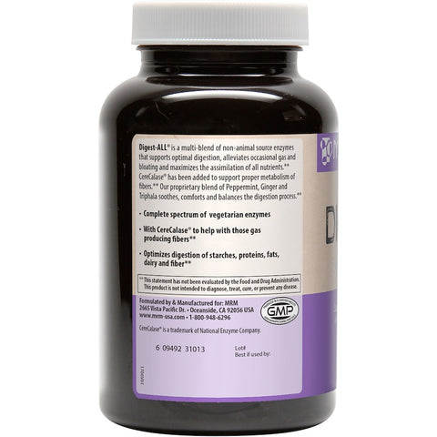 MRM - Digest-ALL® (Vegetarian Plant Enzyme Complex) - 100 Vcaps - 100 Capsules