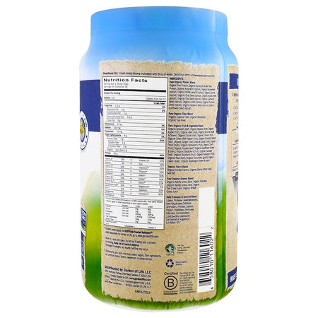 Garden Of Life - RAW Organic Meal, Shake & Meal Replacement, Vanilla, 2.13 lbs (969 g) POWDER