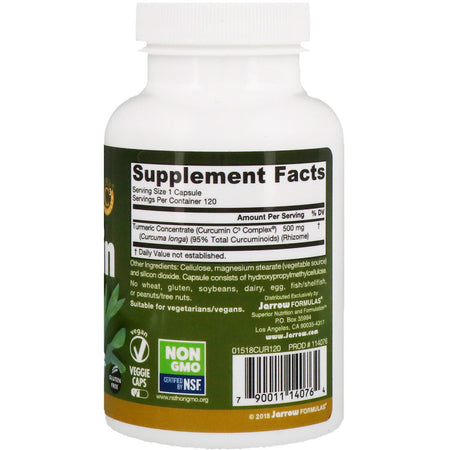 Jarrow - Curcumin 95 500 Mg - 120 Capsules