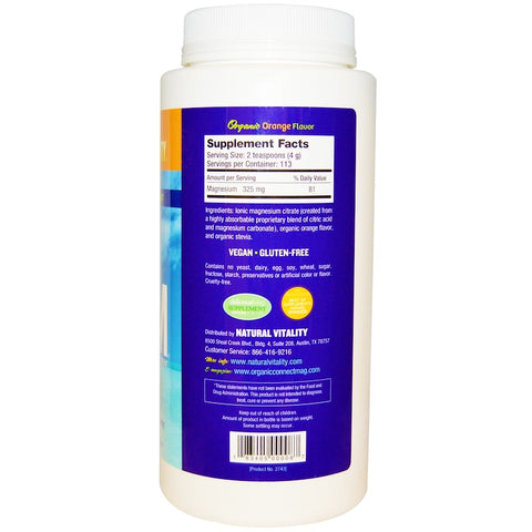 Natural Vitality - Natural Calm, The Anti-Stress Drink, Organic Orange Flavore - 8 Oz