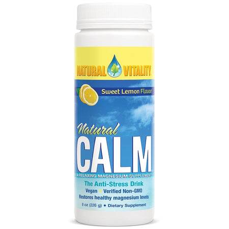 Natural Vitality - Natural Calm, The Anti-Stress Drink, Organic Sweet Lemon Flavor, 8 oz (226 g)