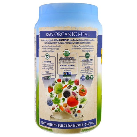 Garden Of Life - RAW Organic Meal, Shake & Meal Replacement, Vanilla, 2.13 lbs (969 g) POWDER