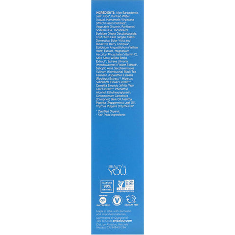 Andalou Naturals - Pure Pore Toner, Willow Bark, Clear Skin, 6 fl oz (178 ml)
