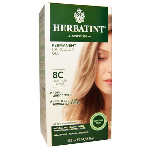 Herbatint Permanent Light Ash Blonde (8C) - 4 Ounce