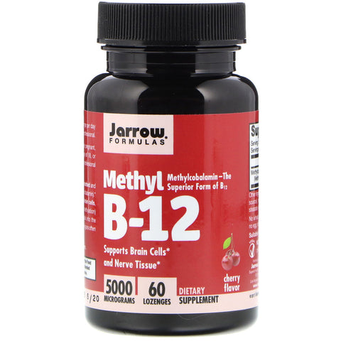 Jarrow - Methyl B12, Methylcobalamin 5000 MCG - 60 LOZEGENS
