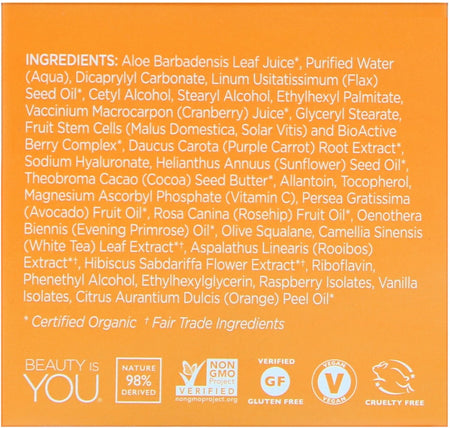 Andalou Naturals -Luminous Night Cream, Purple Carrot + C, Brightening, 1.7 fl oz (50 ml)