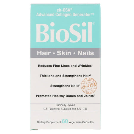 Natural Factors BioSil Hair Skin Nails Liquid Caps - 60 Capsules