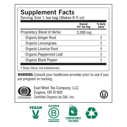 Yogi Tea - Organic Ginger, Caffeine Free, 16 Tea Bags, 1.12 oz (32 g)