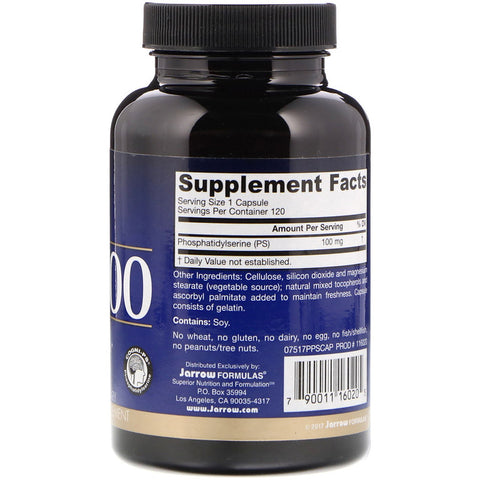 Jarrow - PS 100 Phosphatidylserine 100mg - 120 Capsules