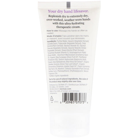 Derma E, Therapeutic Moisture Shea Hand Cream, Vitamin E, Lavender & Neroli,