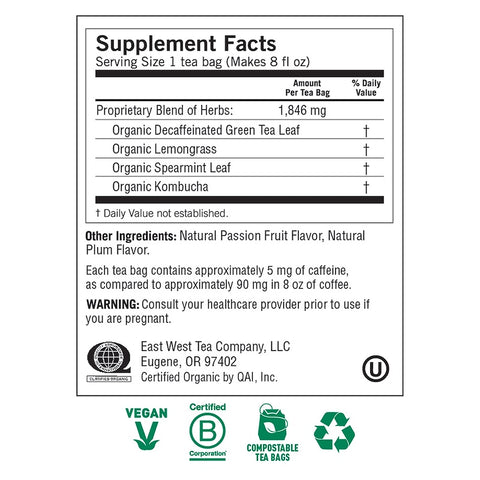 Yogi Tea - Green Tea Kombucha Decaf, 16 Tea Bags, 1.12 oz (32 g)