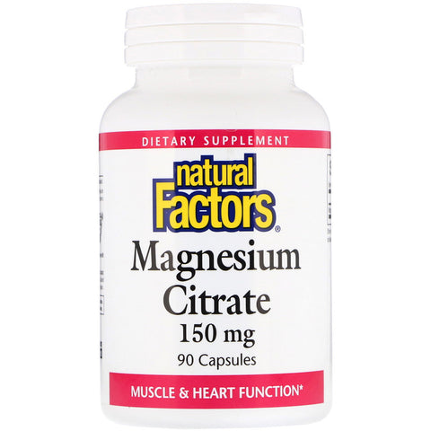 Natural Factors -  Magnesium Citrate, 150 Mg,  - 90 Capsules