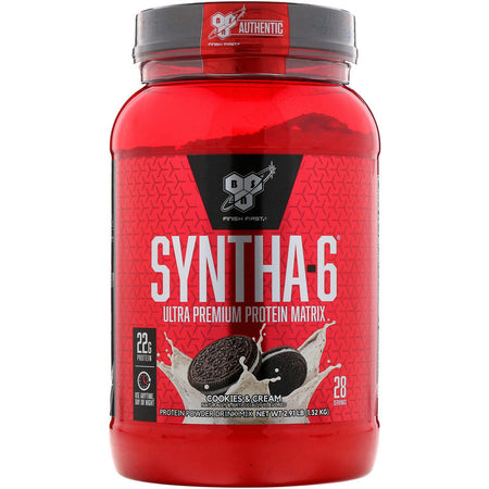 BSN - Syntha-6, Ultra Premium Protein Matrix, Cookies and Cream, 2.91 lbs (1.32 kg)