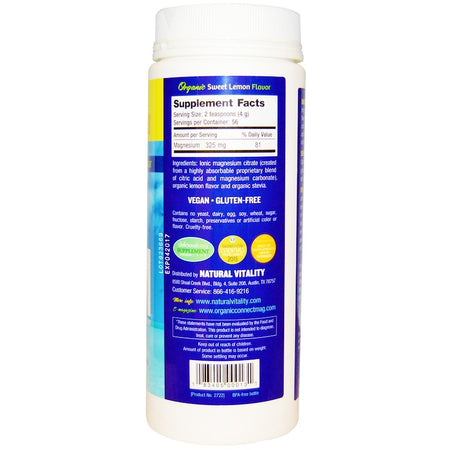 Natural Vitality - Natural Calm, The Anti-Stress Drink, Organic Sweet Lemon Flavor, 8 oz (226 g)