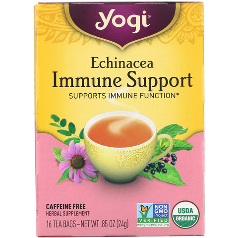 Yogi Tea - Echinacea Immune Support, Caffeine Free, 16 Tea Bags, .85 oz (24 g)