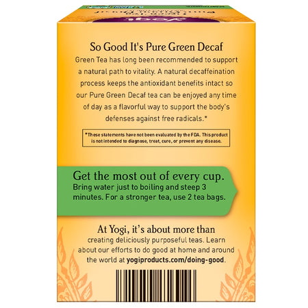 Yogi Tea - Green Tea, Pure Green Decaf, 16 Tea Bags, 1.09 oz (31 g)