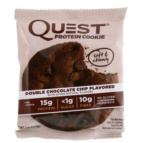 Quest Nutrition - Protein Cookie, Double Chocolate Chip, 12 Pack, 2.08 oz (59 g) Each