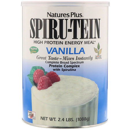 Natures Plus - Spiru-Tein High Protein Energy Meal, Vanilla, 2.4 lbs (1088 g)