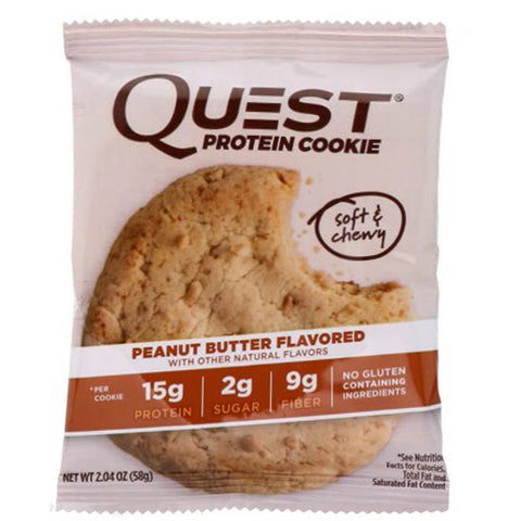 Quest Nutrition - Protein Cookie, Peanut Butter, 12 Pack, 2.04 oz (58 g) Each