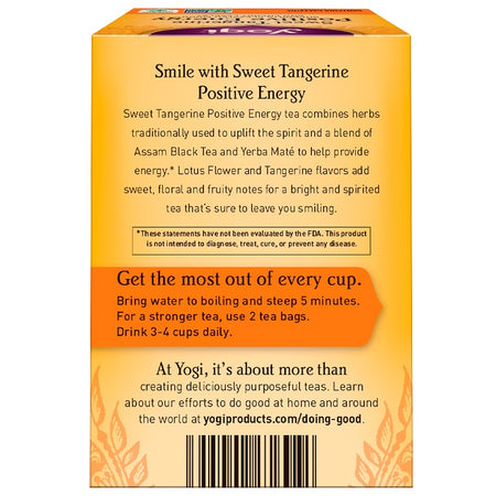 Yogi Tea - Positive Energy, Sweet Tangerine, 16 Tea Bags, 1.02 oz (29 g)