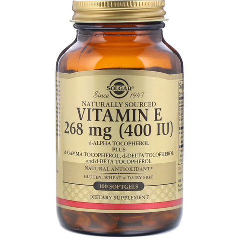 Solgar - Vitamin E 400 IU Mixed Softgels (400 IU D-Alpha Tocopherol & Mixed Tocopherols) - 100 Softgels