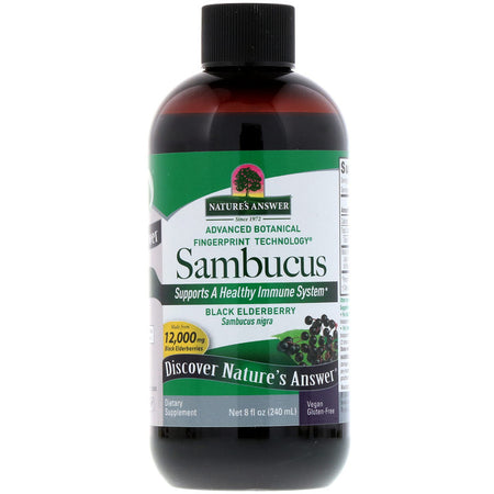 Nature's  Answers - Sambucus (Black Elder Berry) 12,000 mg, 8 fl oz (240 ml)