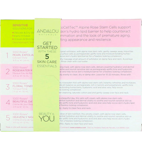 Andalou Naturals - 1000 Roses Get Started Kit - 5 Pc