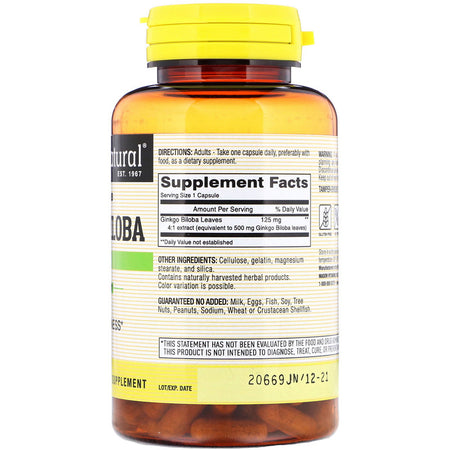 Mason - Ginkgo Biloba, 180 Capsules