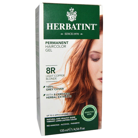 Herbatint Permanent Light Copper Blonde (8R) - 4 Ounce